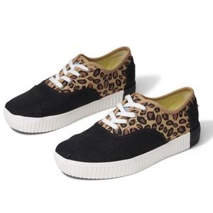 TOMS Sneakers Leopard Printed Platform Women Size 5